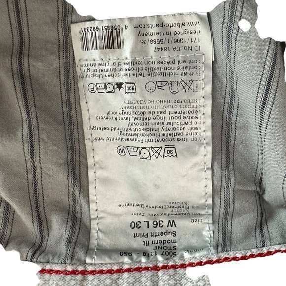 Alberto Stone Super Print Modern Fit Polka Dot Gray Golf Pants Size 36x30 - Picture 8 of 10